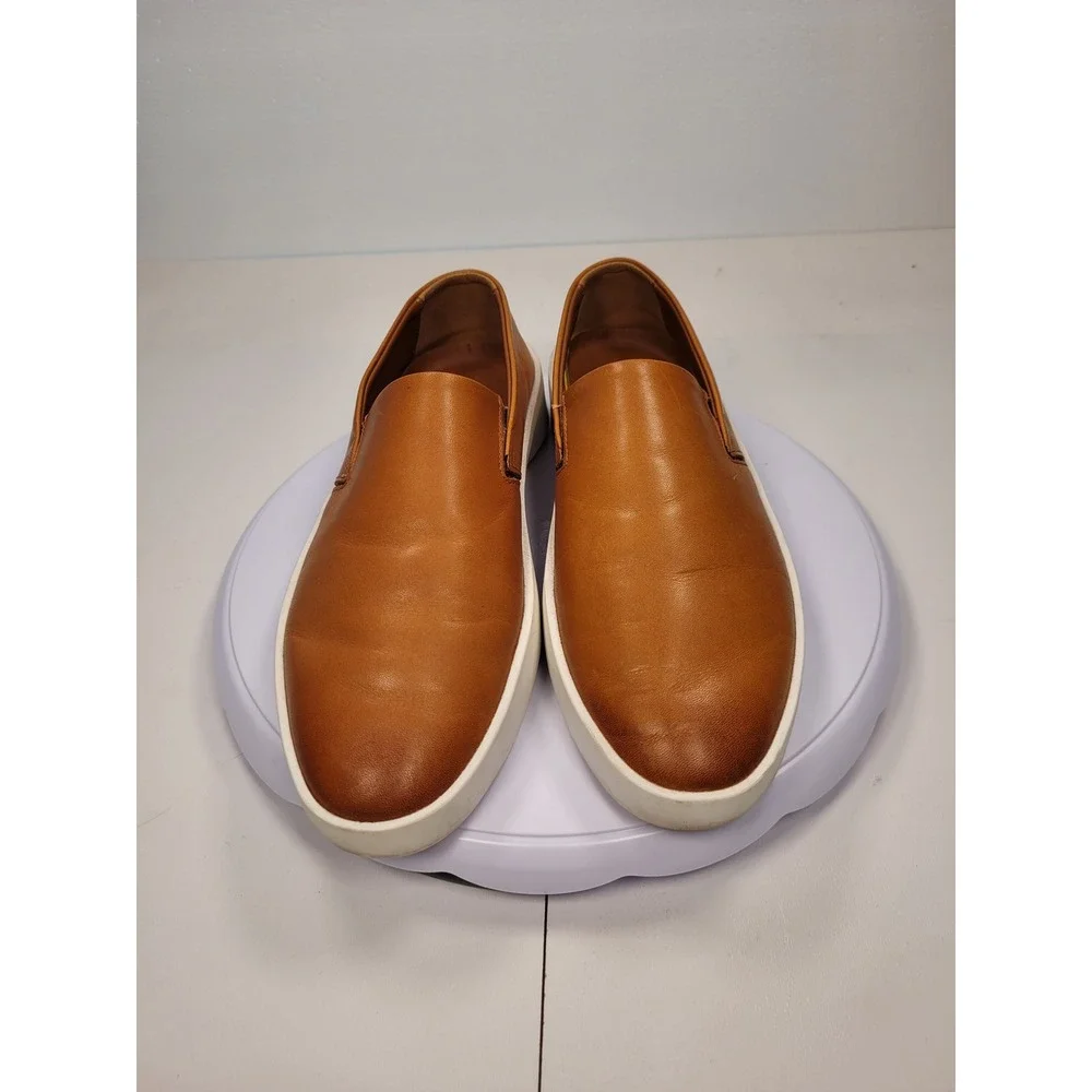 Wolf & Shepherd Cruise Unisex Honey‎ Brown Leather Slip On Sneaker Size 6.5M 8W